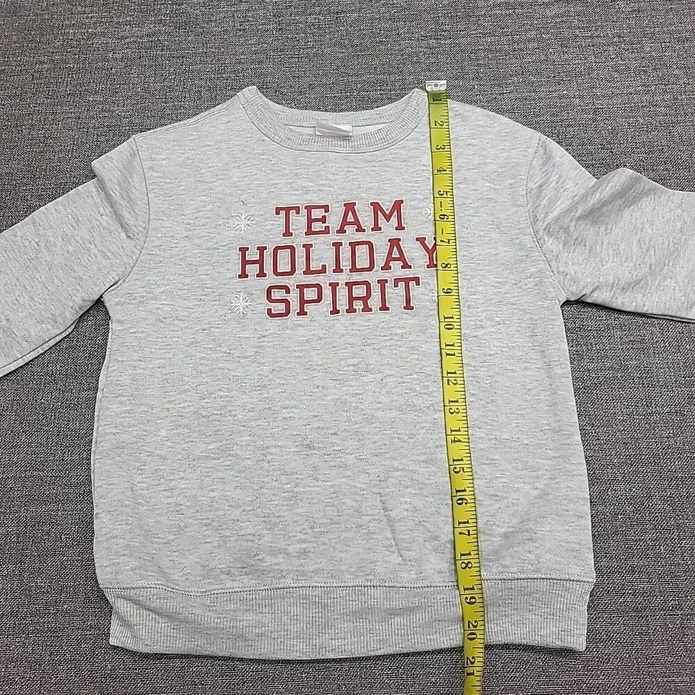 Kids Boys Grils Family Pajama Sweatshirt Medium SIze 8 Gray Holiday Pullover Top
